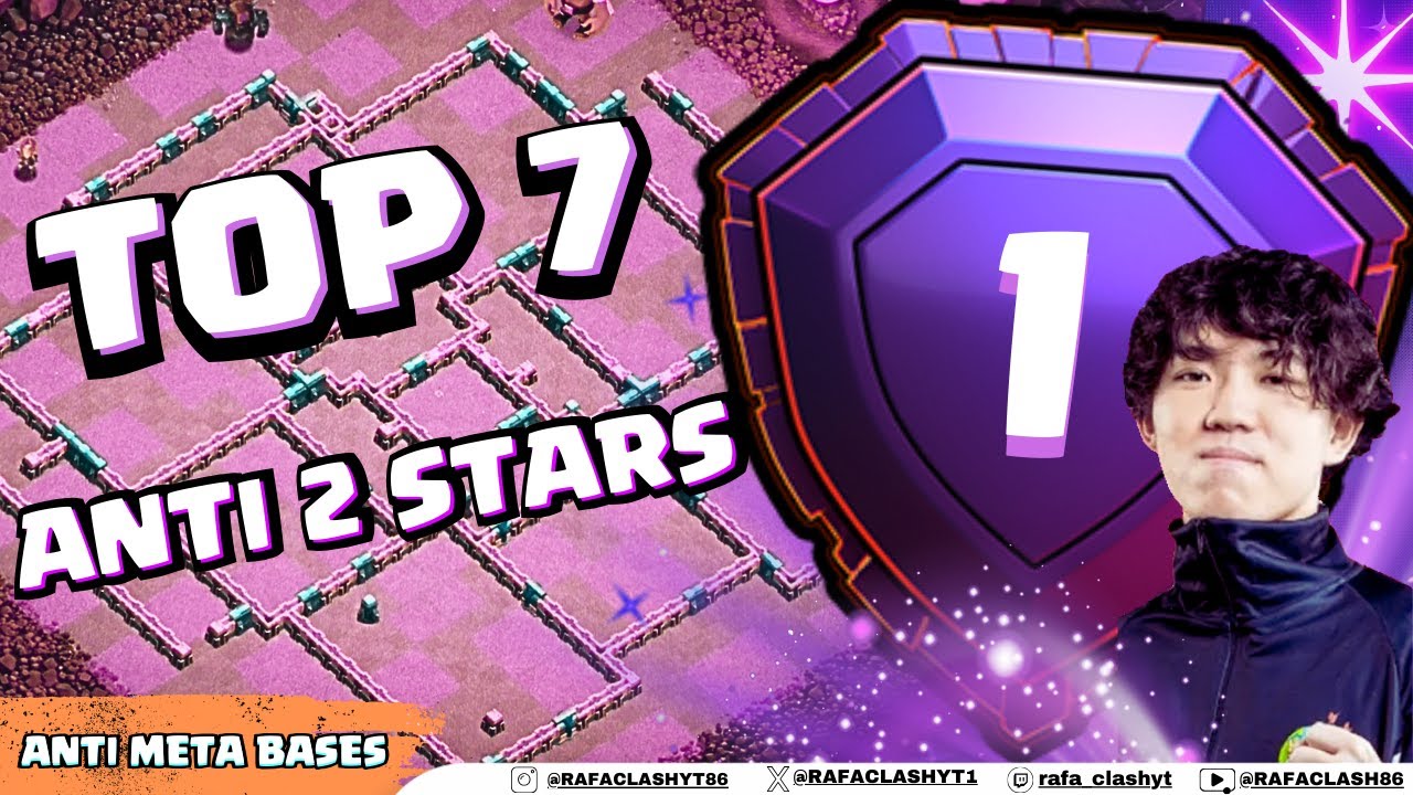 NOVOS PRO TOP 7 CV17 WAR / PUSH ANTI 2 STARS | NEW TOP 7 TH17 WAR BASE WITH LINK  CLASH OF CLANS