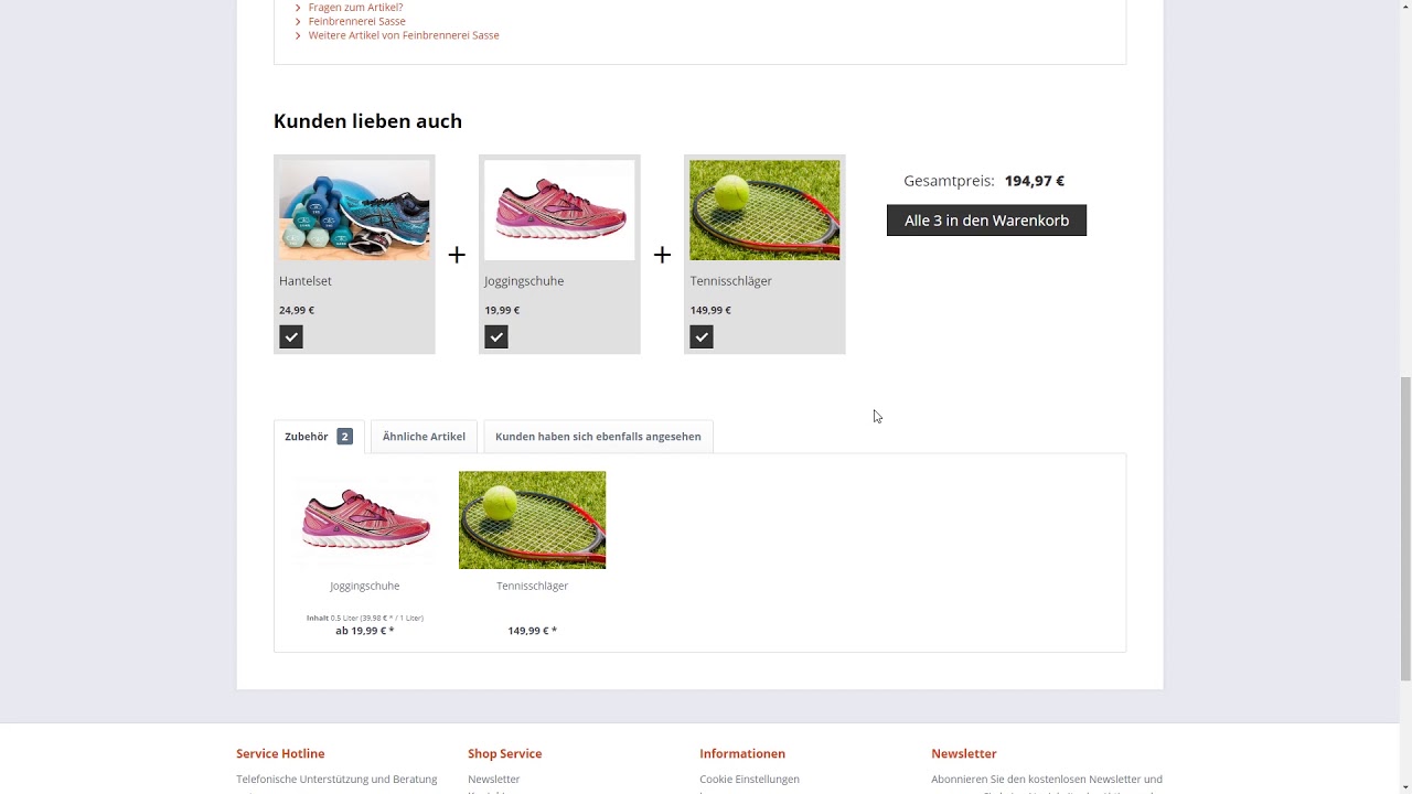 Shopware 5 Cross Selling Erweiterung