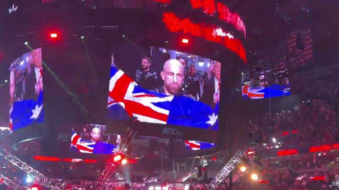 Alexander The Great Volkanovski Entrance at UFC 314 in Miami