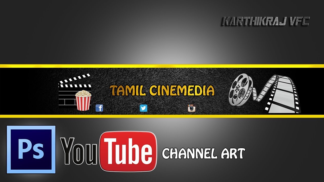 How to make Youtube channelart in photoshop