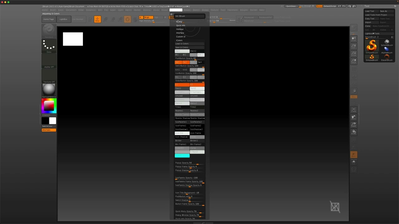 Intro to ZBrush 45  Custom UI