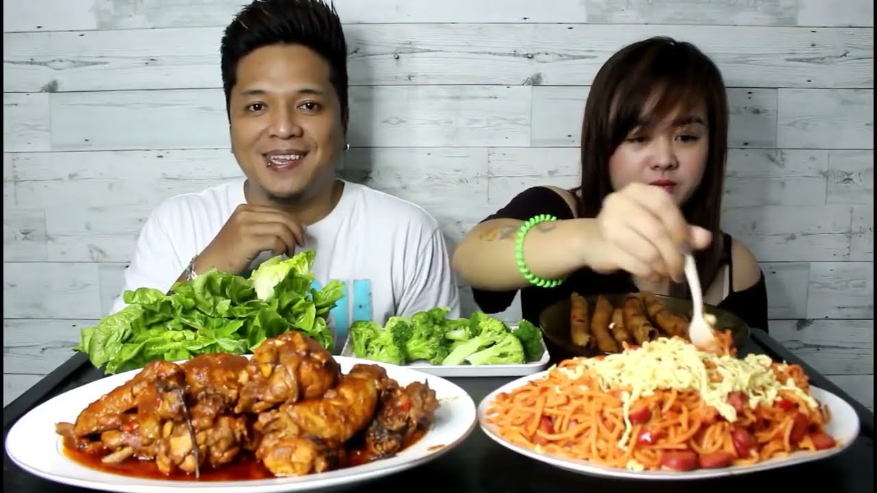 Kalderetang Manok x Spaghetti x Shanghai with Lettuce and Brocolli