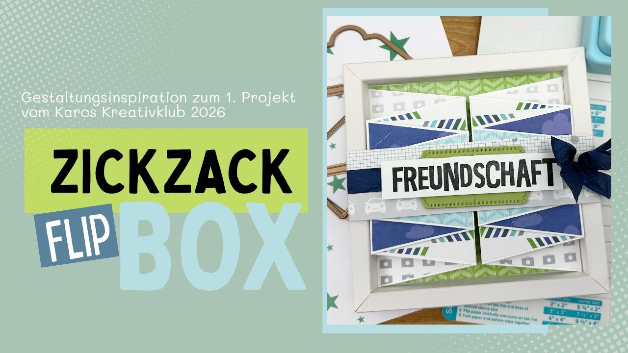 Zickzack Flip Box gestalten | Shadowbox-Gutscheinverpackung | Creative Depot