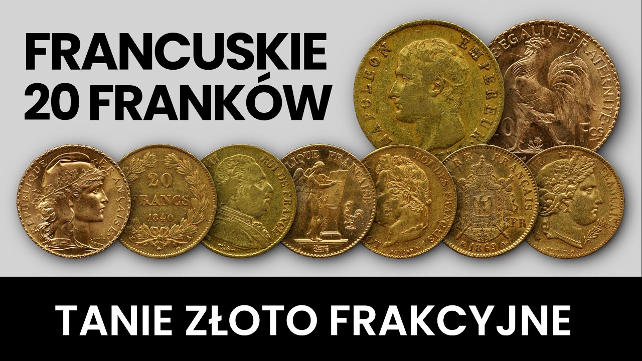 Tanie złoto frakcyjne - Francuskie 20 Franków