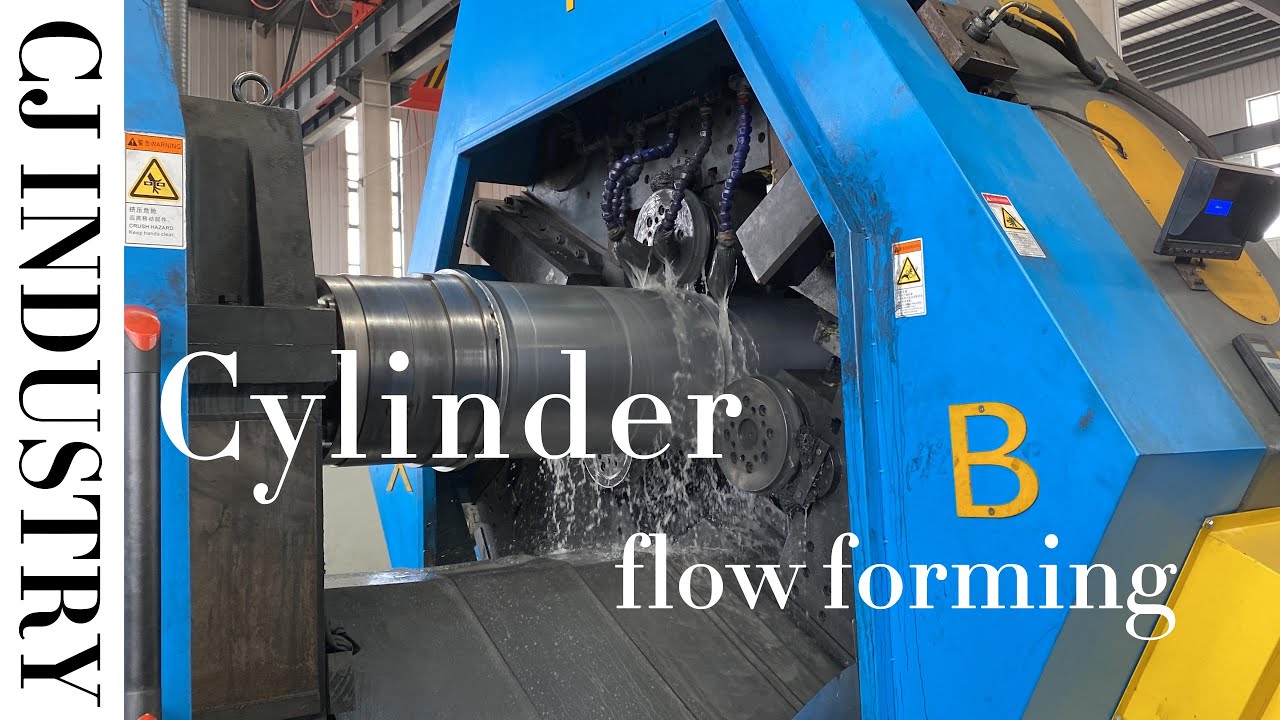 CNC flow forming machine for hydrogen cylinder spinning