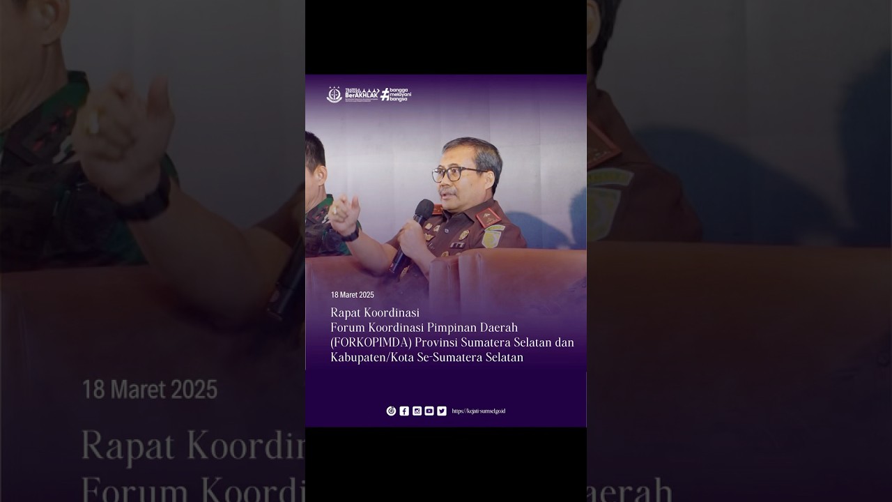 RAKOR FORKOPIMDA PROV. SUMSEL DAN KAB/KOTA SE-SUMSEL