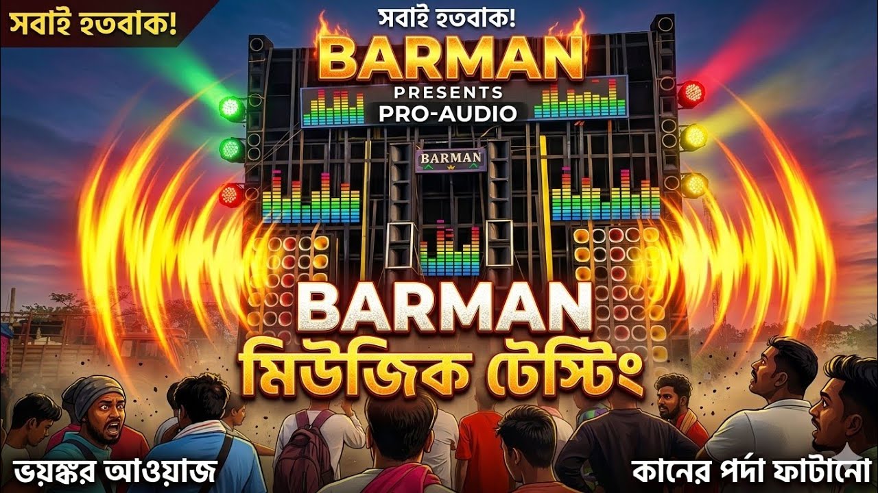 BARMAN MUSIC 💥1ST TESTING ট্রাকে লোড করে 💥domdar sound chak দিয়ে শুরু করলো #barman music