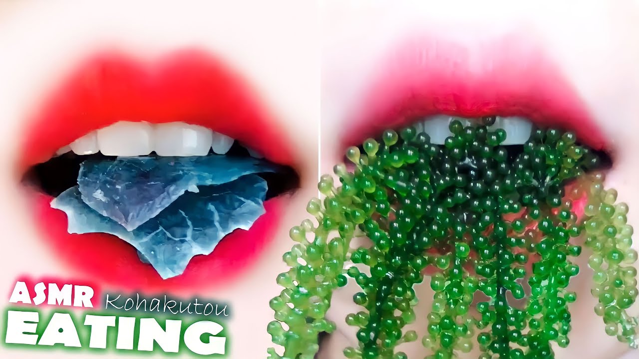 asmr @AZURAASMR 13 COLORFUL EMOJI FOOD CHALLENGE MUKBANG 알록달록 이모지 먹방 챌린지 모음집 eating sounds