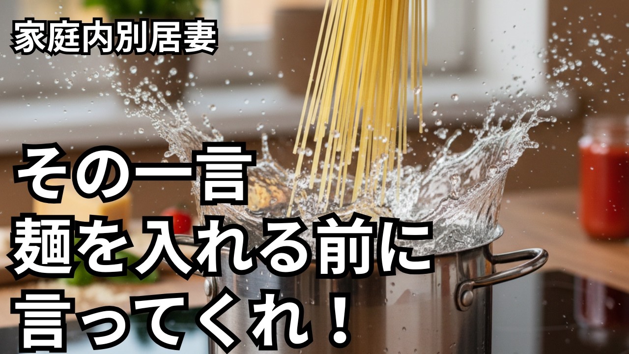 【夫の愚痴】パスタを茹でた直後に言われた一言