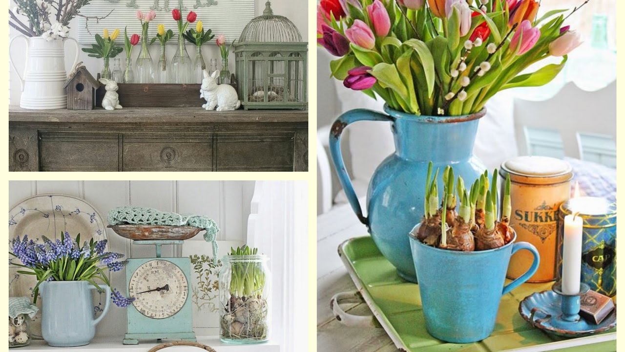 Farmhouse Spring Decor Ideas - Rustic Spring Vignettes - Spring Decorating Ideas