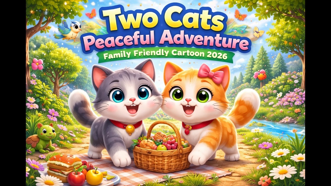 Two Cats and a Peaceful Adventure | Family Friendly Cartoon 2026