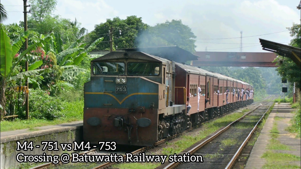 Helicopter Beat Class M4 - 751 & M4 - 753 Crossing @ Batuwatta Sri Lankan Railway