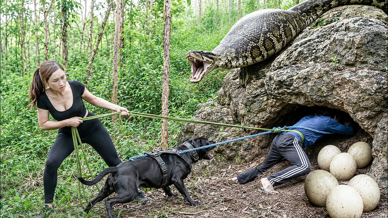 Survival Forest Life: Discovering Giant Eggs in Snake Cave | I Have No Idea What Creature Laid Them