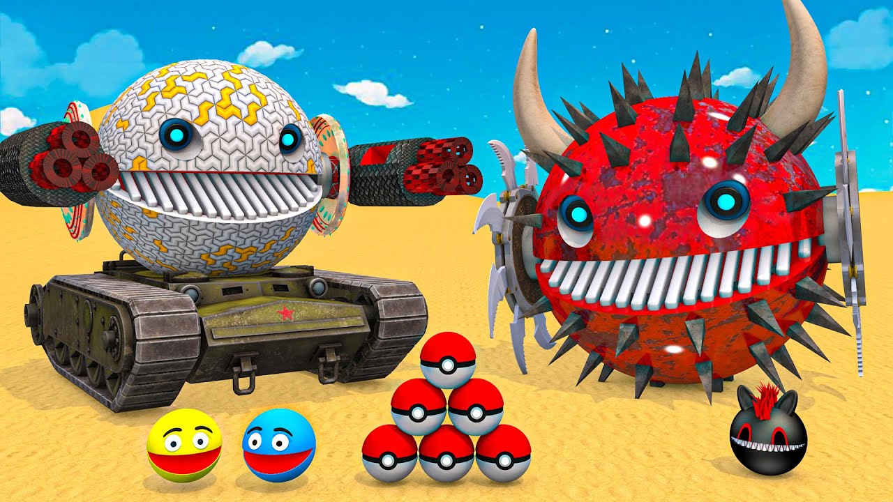 MS PACMAN & NEW RED PACMAN VS TWO YELLOW MONSTER PACMAN FIGHTING IN POKEMON #2026