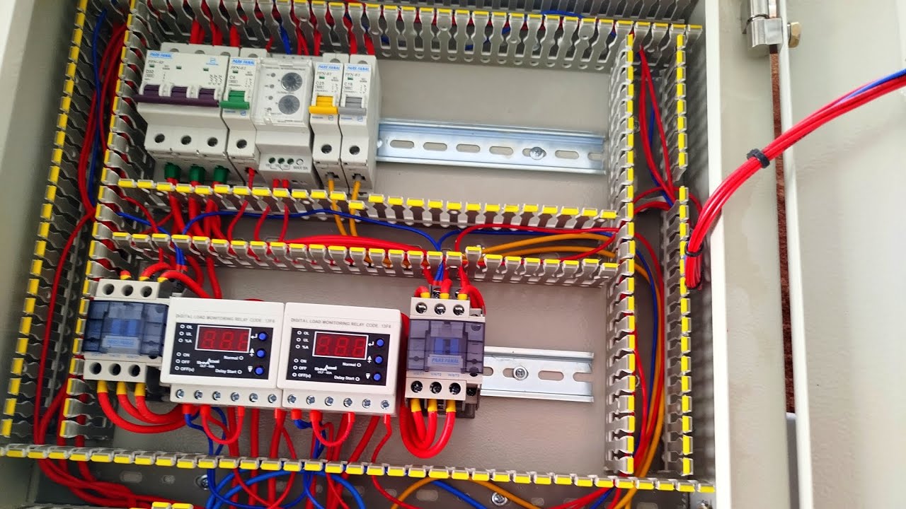 Industrial electrical panel wiring training with all details(Three phase electrical panel)