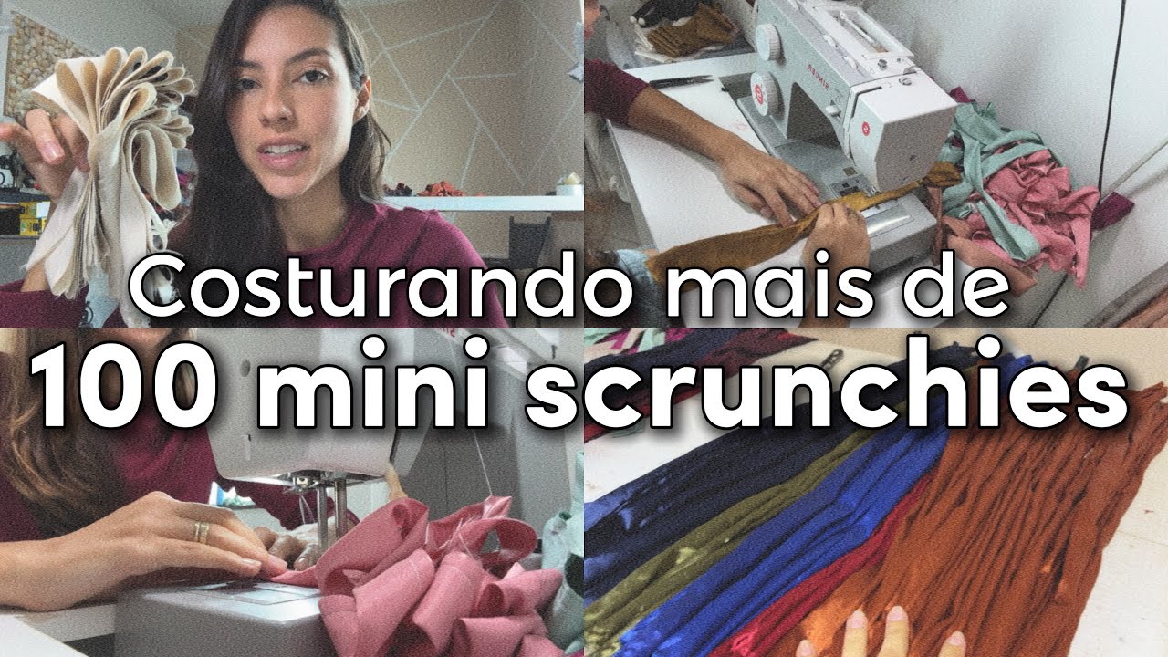 Fechando mais de 100 mini scrunchies 