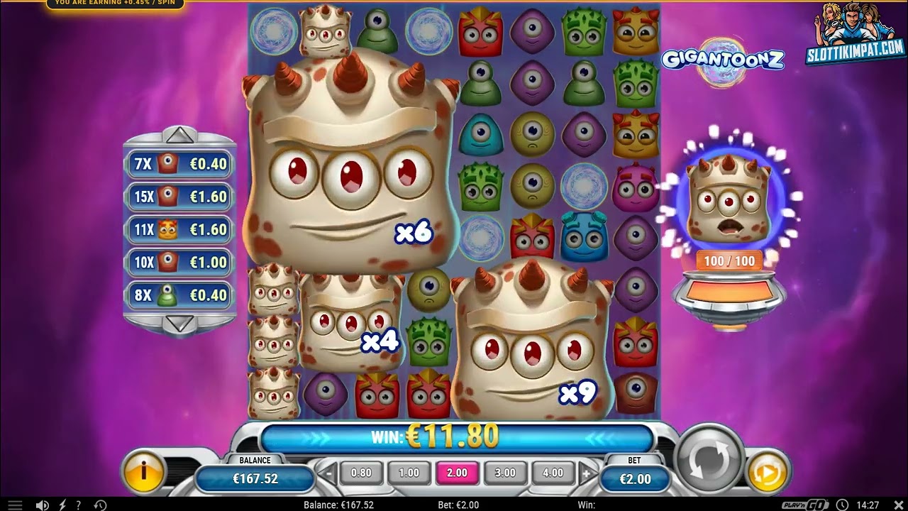 GIGANTOONZ +30 TOP PAYING SYMBOLS HUGE WIN!