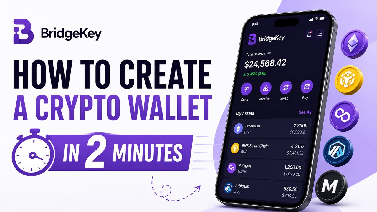 Как создать криптокошелек за 2 минуты &mdash; руководство по BridgeKey