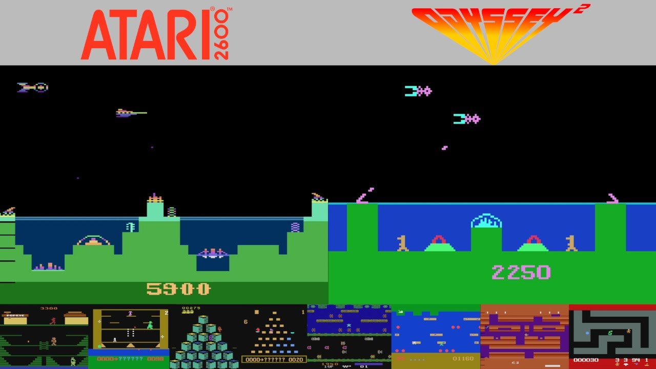 All Atari 2600 Vs Magnavox Odyssey 2 Games Compared Side By Side