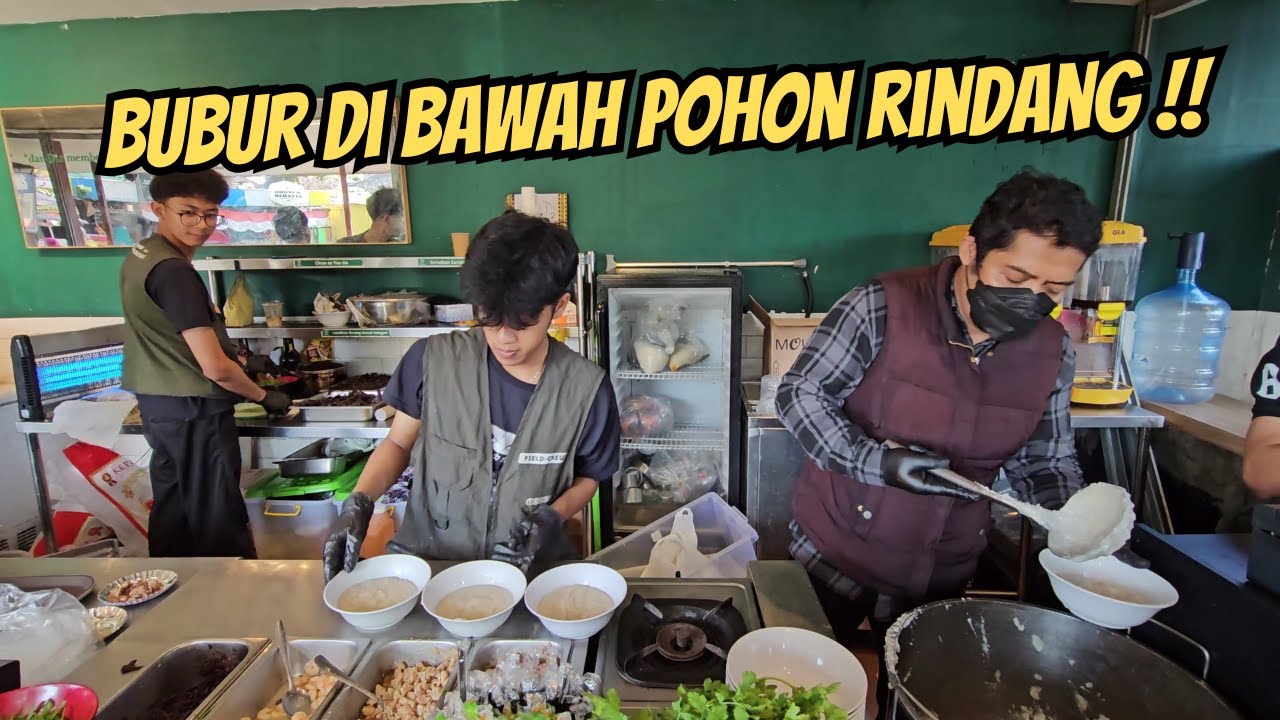 BUBUR VIRAL BANDUNG! MAKAN DI BAWAH POHON RINDANG KATAMSO ANTRI TERUS!