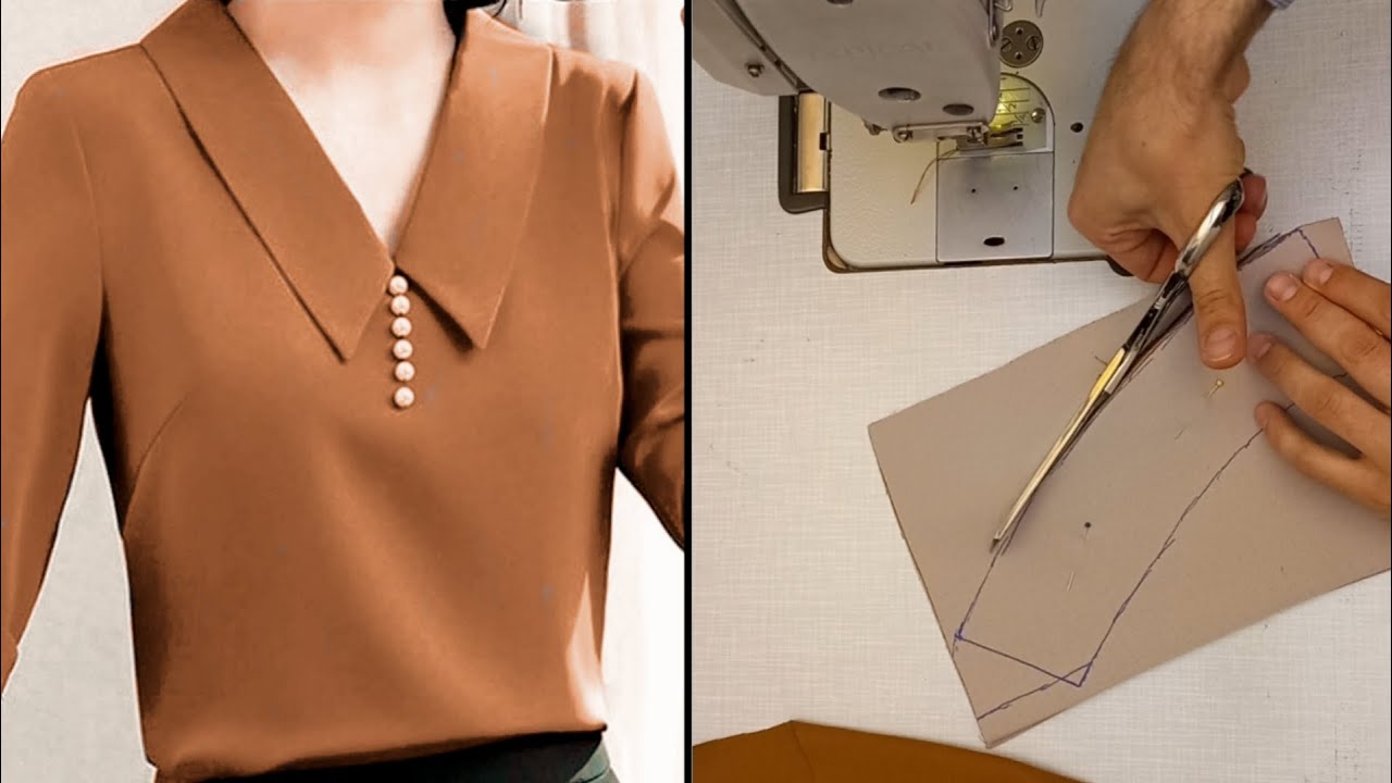 🤩 The best way to sew a collar along with how to cut it. ❤️