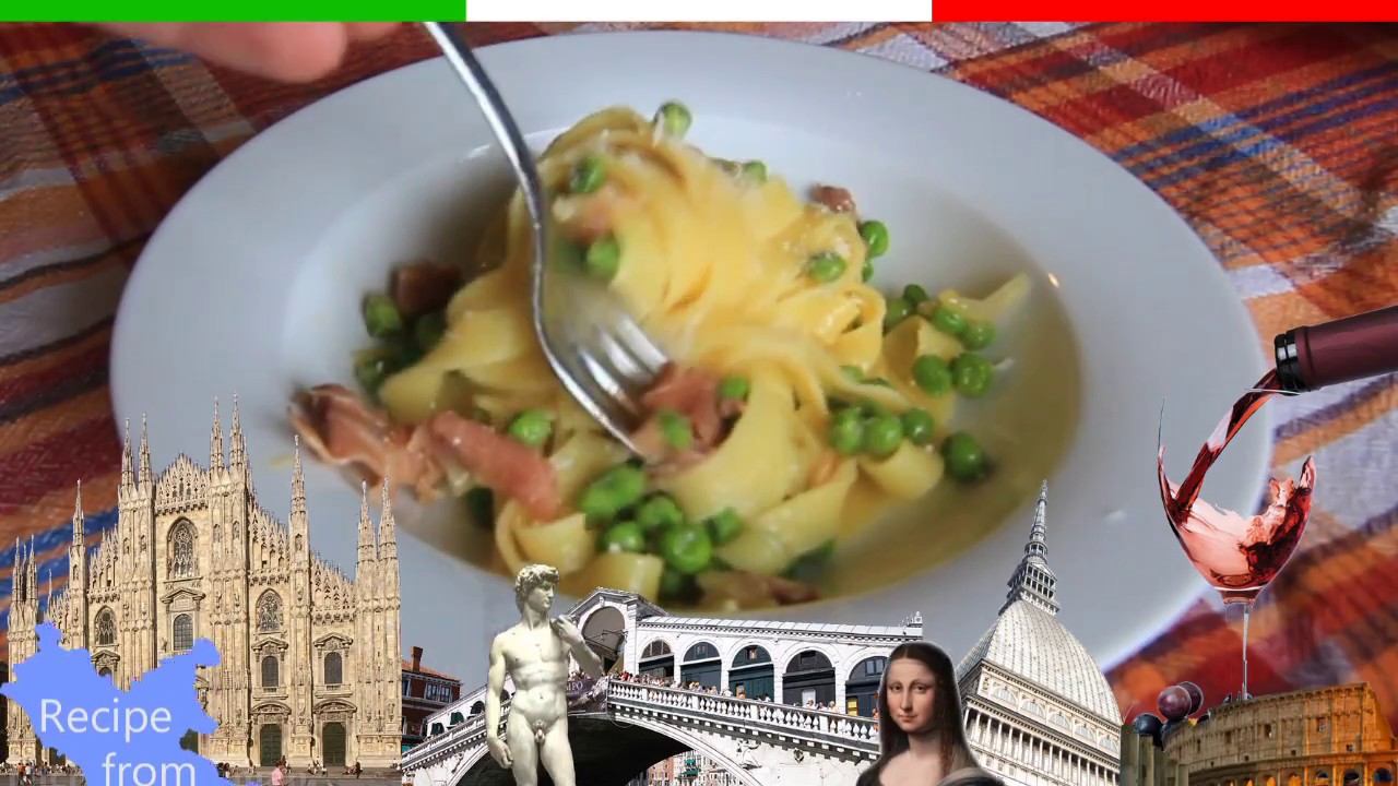 Fettuccine Papalina style with Peas