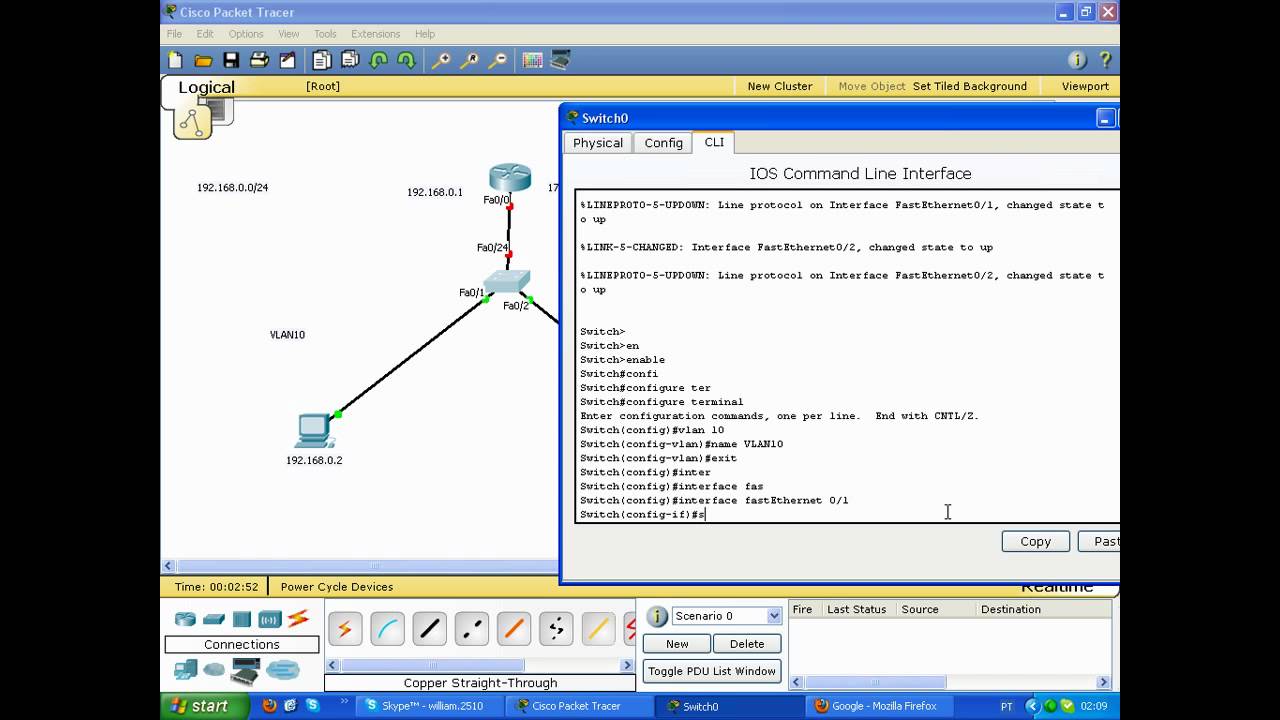 Vlans, roteamento e subinterfaces - Cisco Packet Tracer
