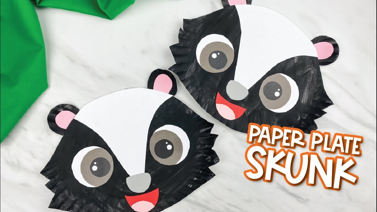 Paper Plate Skunk Craft For Kids