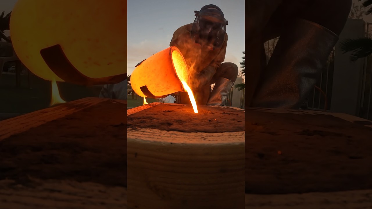 Making a singing bronze bowl #musicalinstrument #forge or
