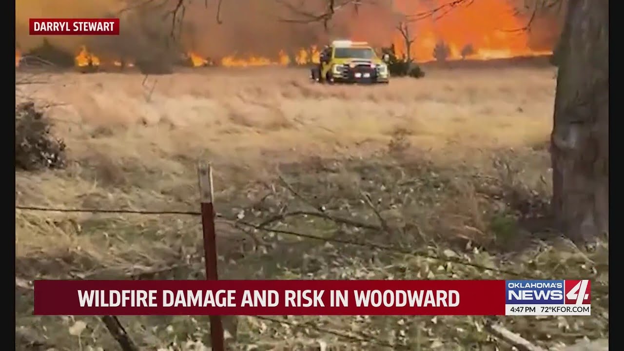 Wildfire damage and risk in Woodward