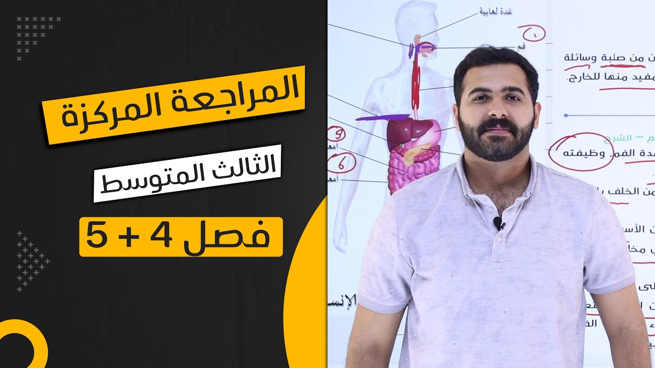احياء الثالث متوسط 2024 / المراجعة المركزة / فصل 4 + 5