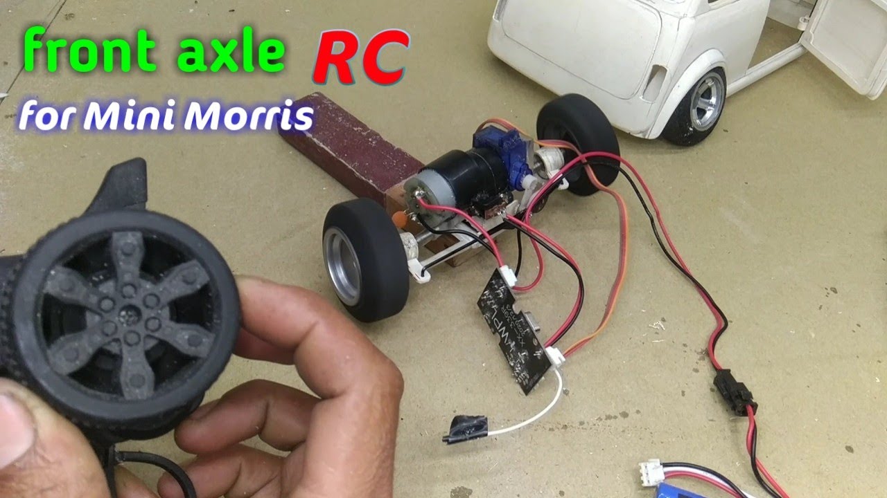 MAKE A FRONT DRIVE WHEEL FOR A MINI MORRIS RC CAR #mrbean