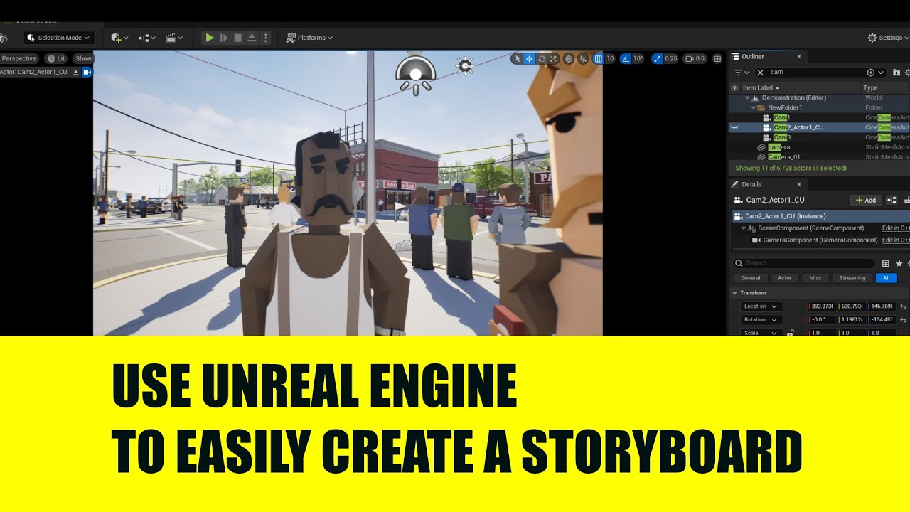 Use Unreal Engine to Easily Create a Storyboard