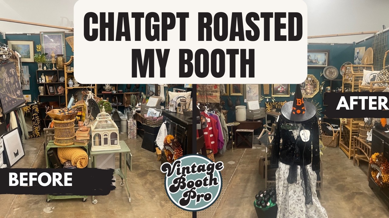 Can AI Help Me Hit $1,000 Profit in My Vintage Booth?👀 Halloween Booth Makeover!
