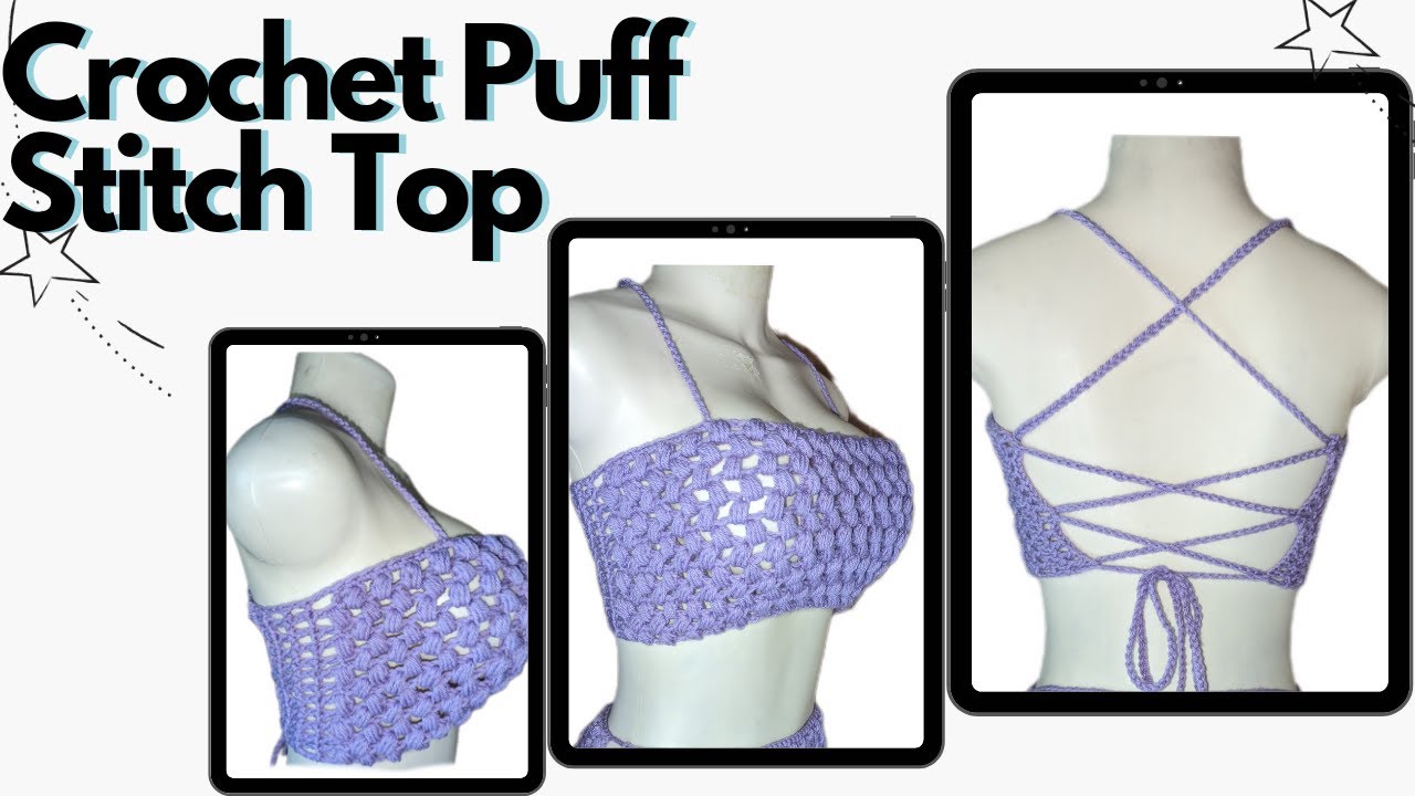 Crochet Puff Stitch Top | Crafted by Bianca