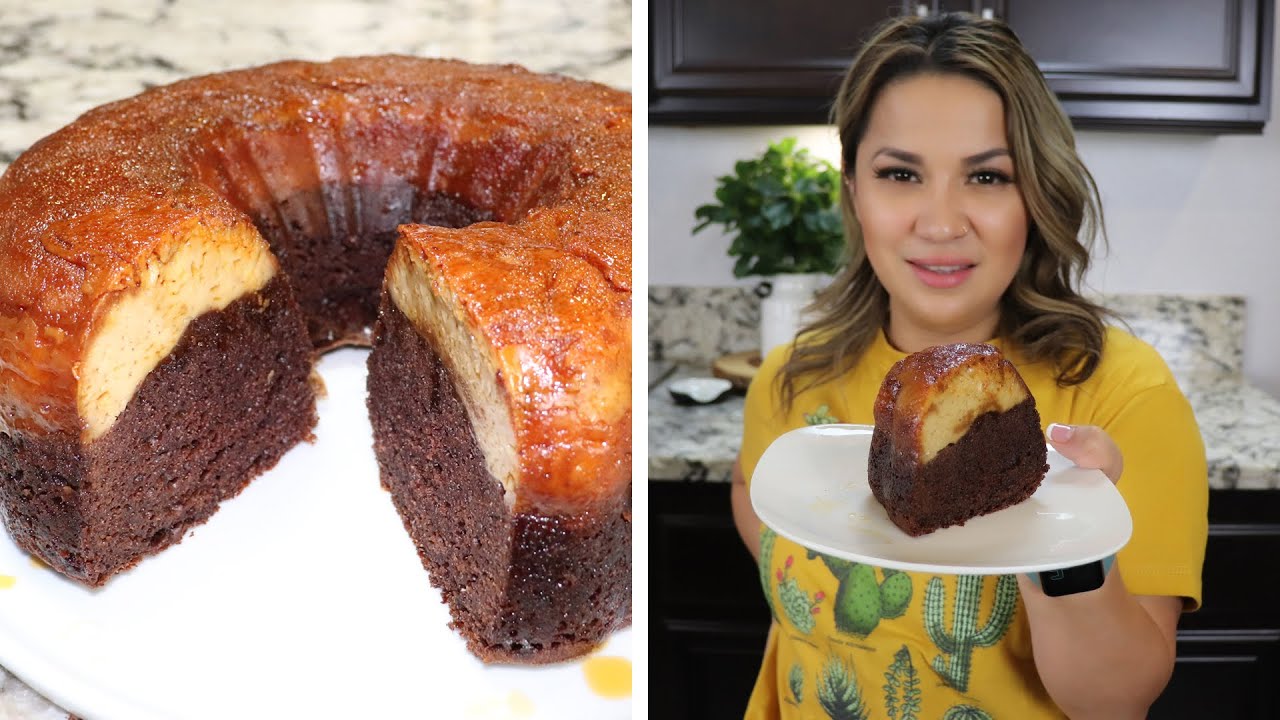 Chocoflan Impossible Chocolate Flan Moist Cake Recipe Pastel de Chocolate Receta