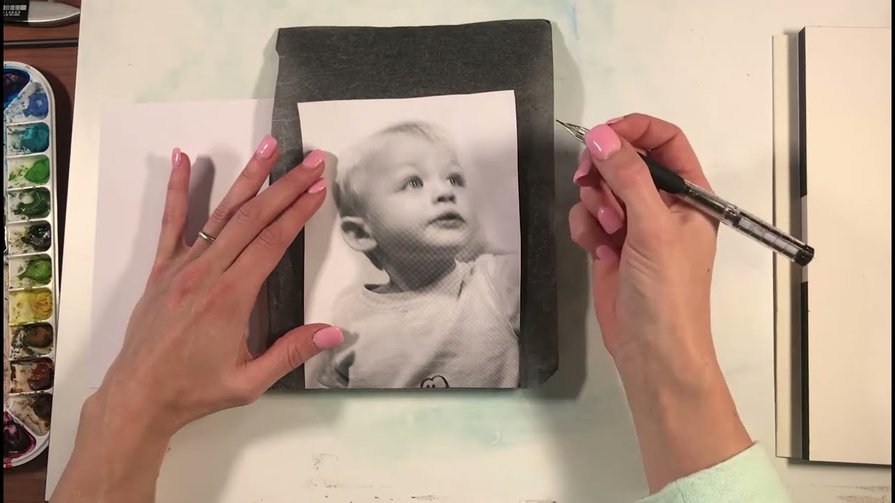 How to Use Transfer Paper to Draw on Watercolor Paper Tutorial