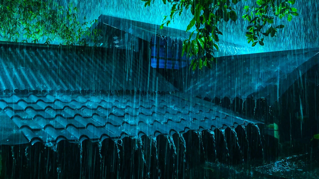 Heavy Rain on Tin Roof with Thunder - Relaxing Ambience for Deep Sleep, Focus, and Meditation