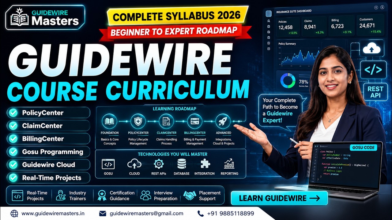 Guidewire Course Curriculum | Learn PolicyCenter, ClaimCenter & BillingCenter
