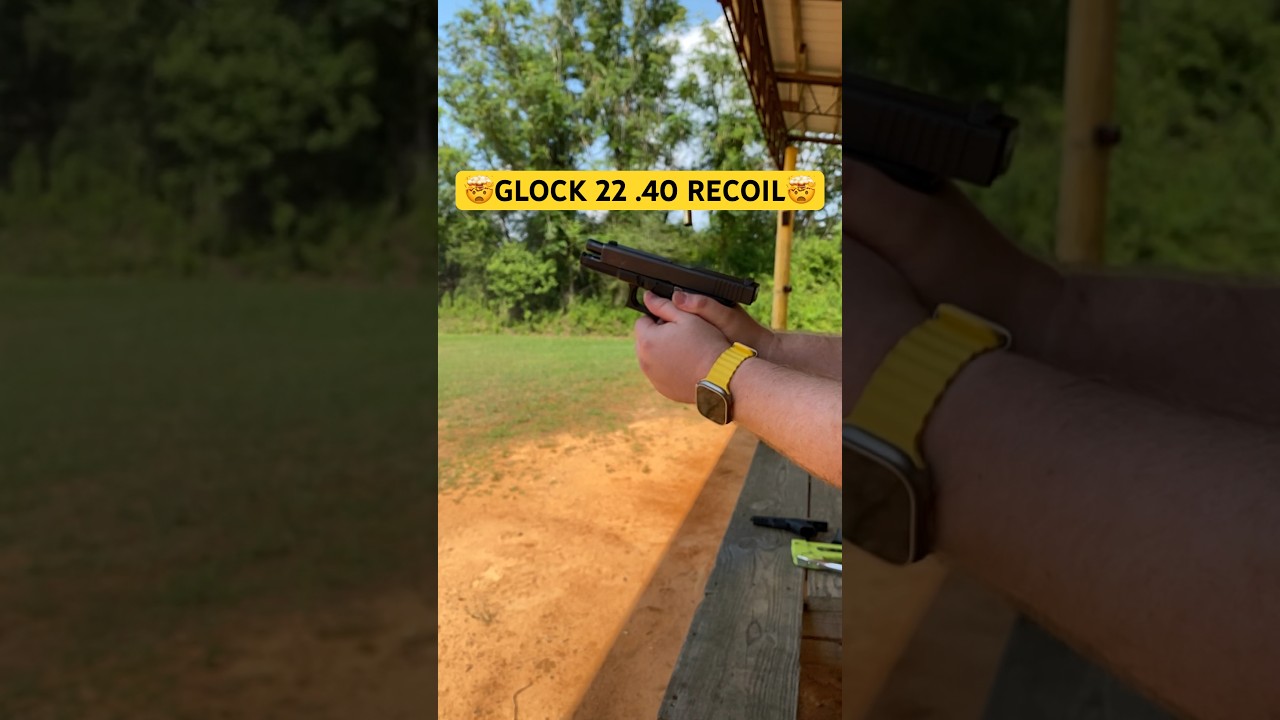 🤯Glock Recoil Slow Mo 🤯 is .40 worth it over 9mm? Let us know #glock #pistol #recoil #40cal