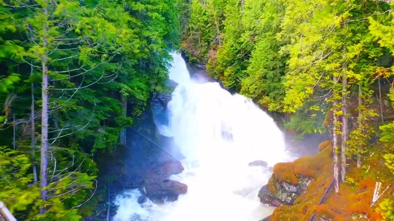 Crazy Creek Waterfall Drone Shot