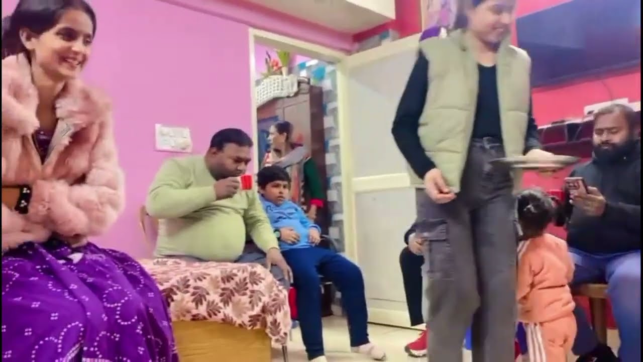 Jinval family vlog.612.Aaj ham Kaku ke dost ke ghar gaye birthday party mein 