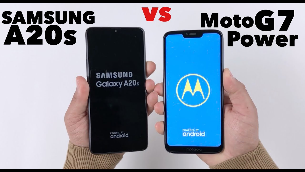 SAMSUNG A20s vs Moto G7 Power : Speed Performance Test Comparison