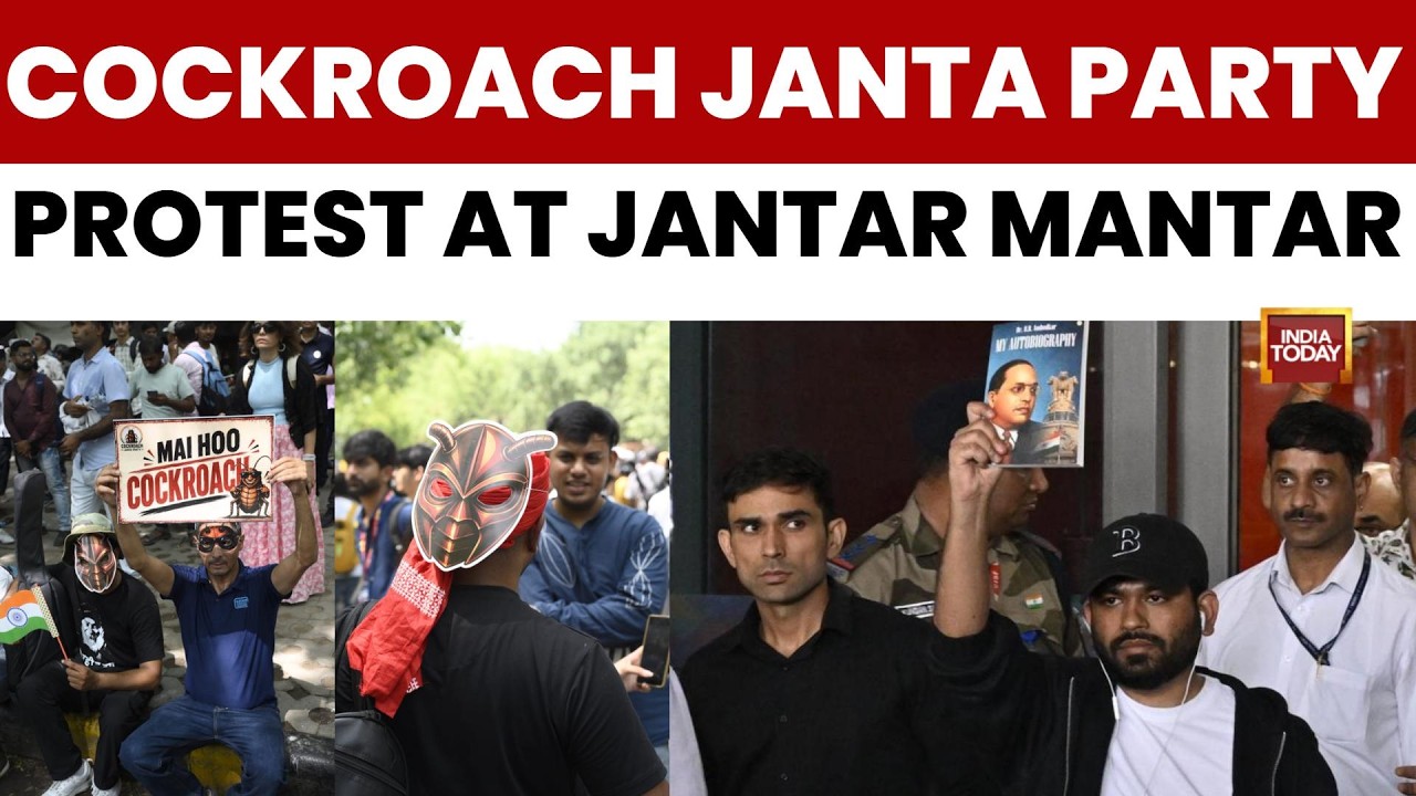 LIVE: Cockroach Janta Party Protest Underway At Jantar Mantar | Abhijeet Dipke Arrives In Delhi