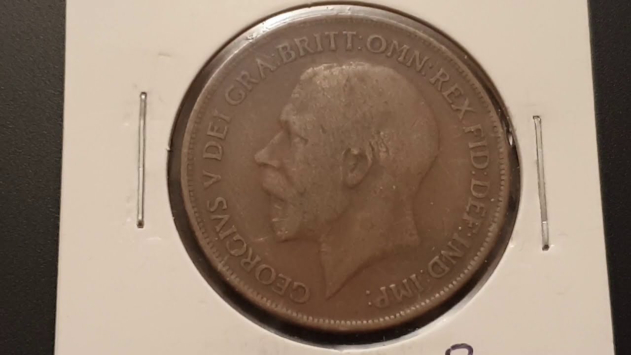 British - King George V - 1915 - One Penny - Bronze - Circulated - Coin World UK