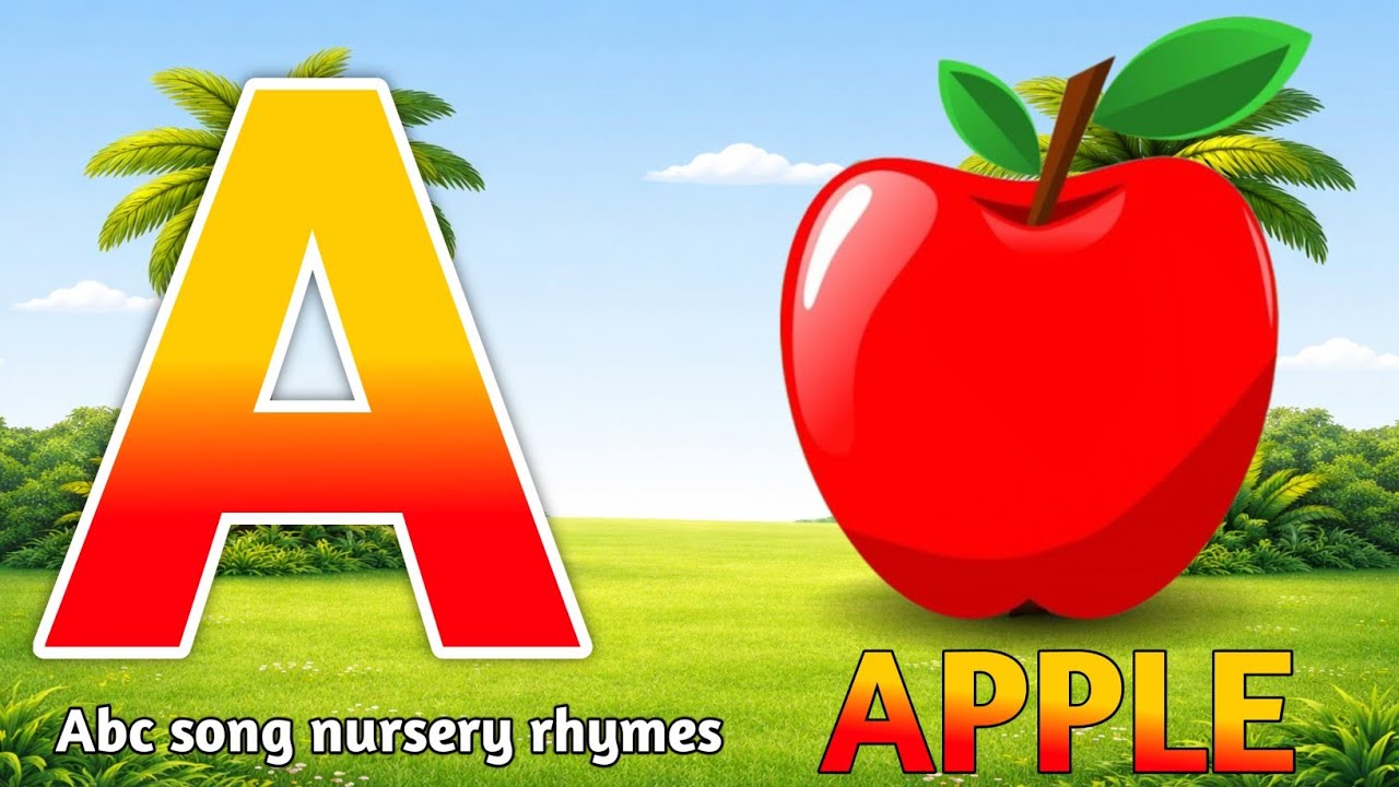 Phonics song with TWO Words - A For Apple - ABC Alphabet Songs with sound for children