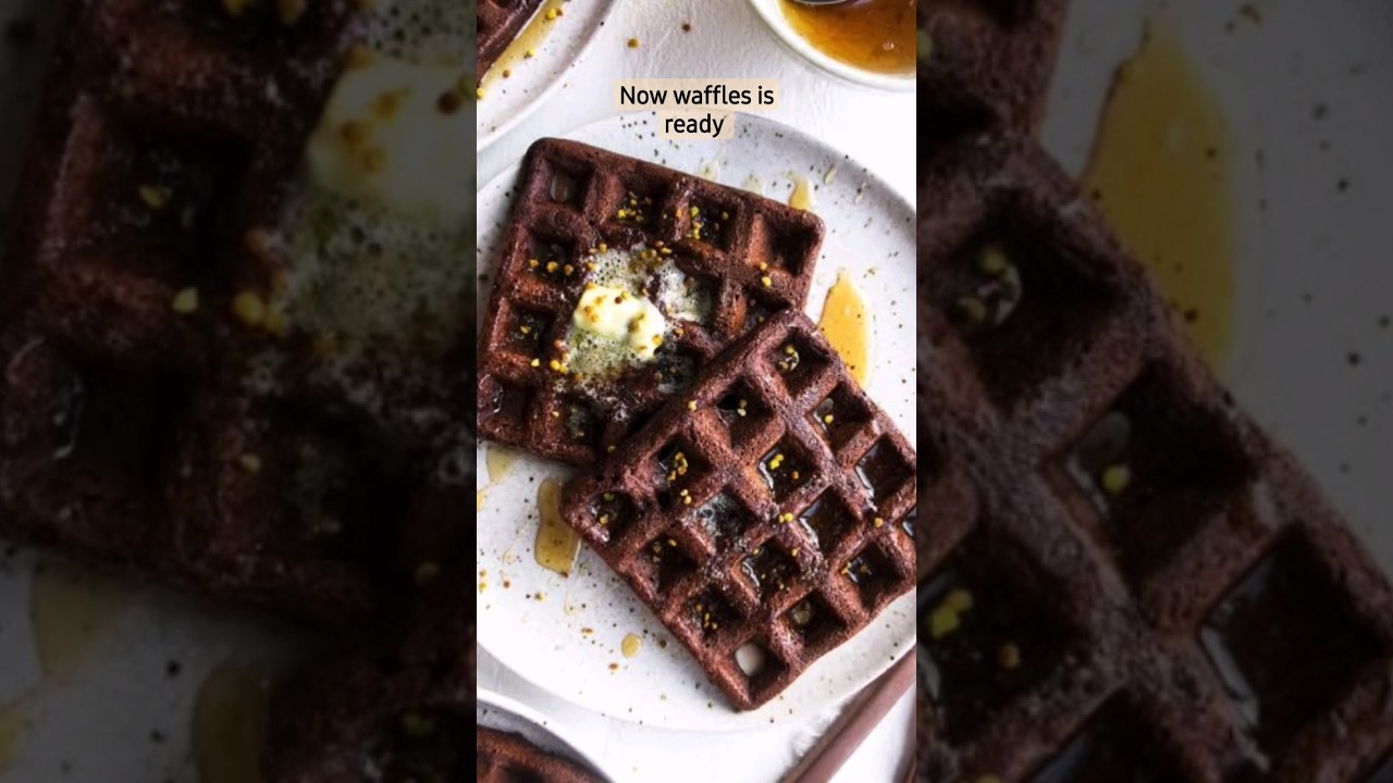 chocolate waffles without waffle maker 😋#ytshorts #recipe #waffles #food