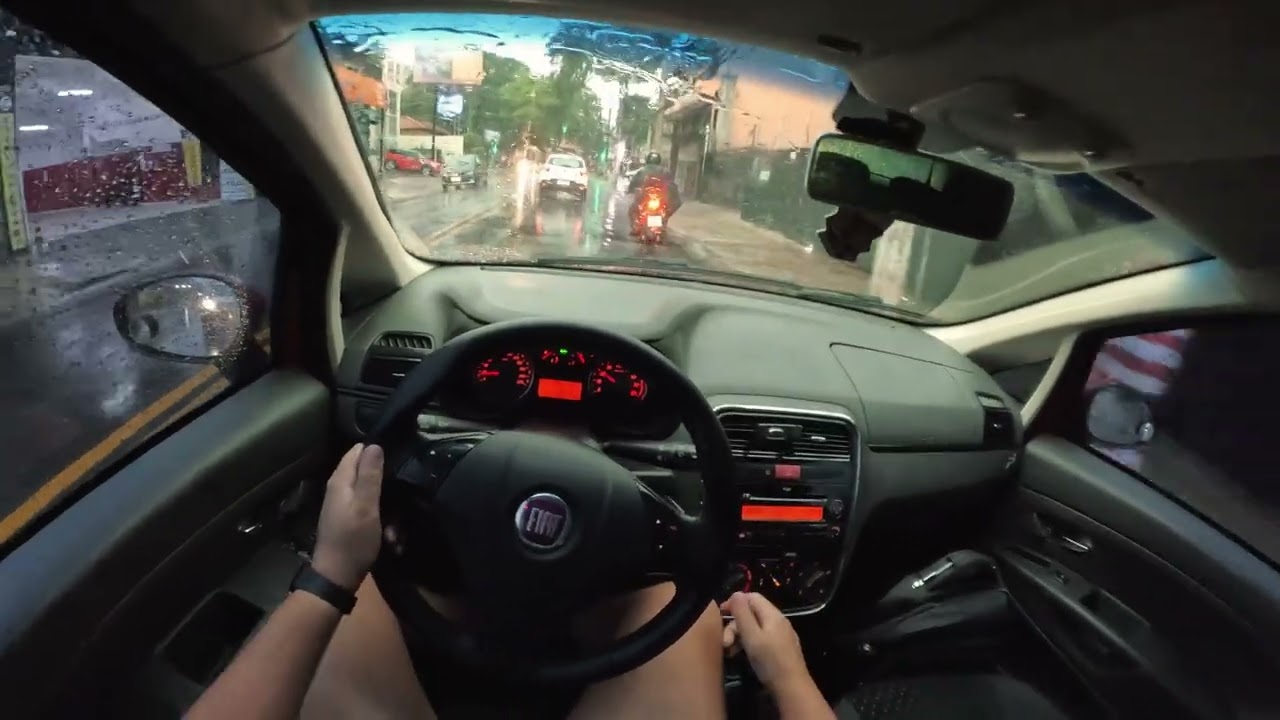 POV Driving a Fiat Punto 2008 in Heavy Rain | Relaxing Rain Drive [4K] 🌧️🚗