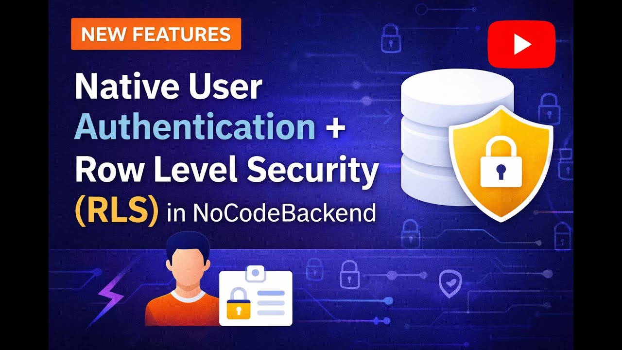 Native User Authentication + Row Level Security (RLS) in NoCodeBackend 🔒