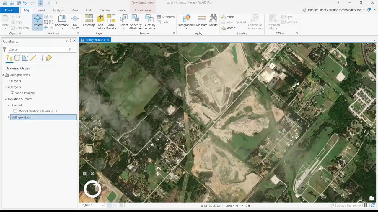 Using an Elevation Source Derived from Lidar in an ArcGIS Pro Scene